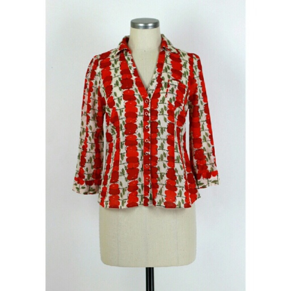 Anthropologie Apple blouse